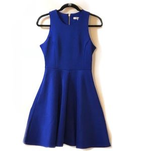 Royal blue flair midi dress
